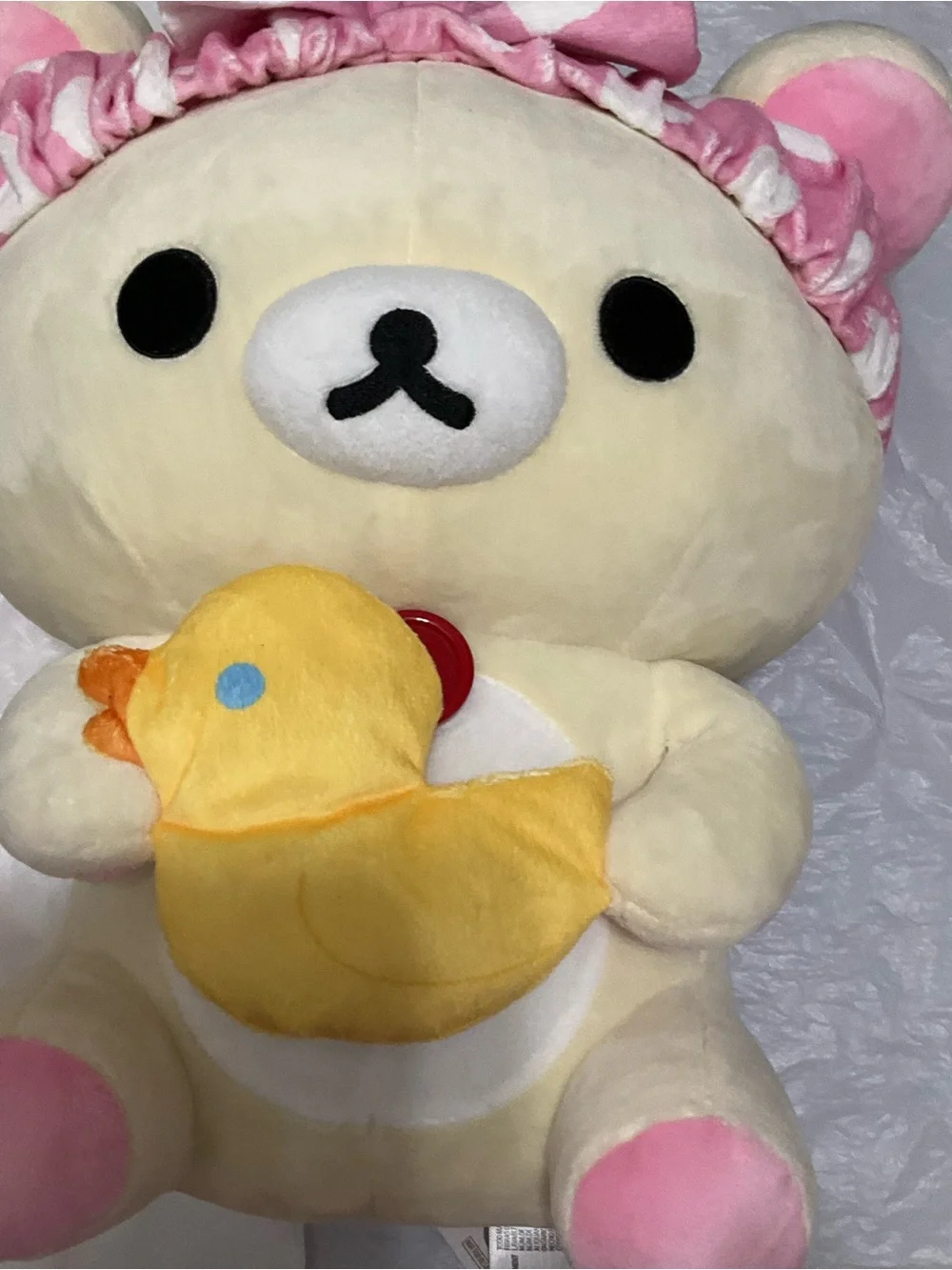 Rilakkuma 14” Bath time Korilakkuma With Duck Round 1 Limited NWT